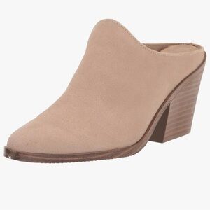 NEW Blondo Women's Nicole Tan Leather Waterproof Heeled Mule V467